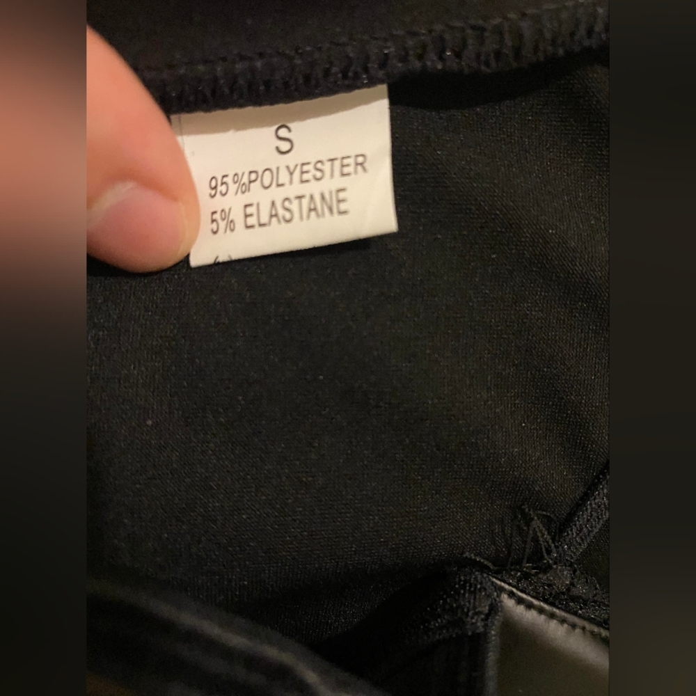 Leather look crop top